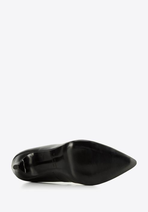 Pantofi cu tocuri clasice din piele, negru, BD-B-801-P-40, Fotografie 6