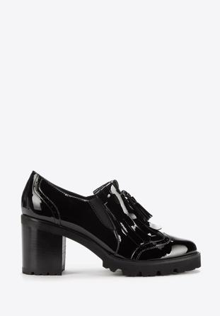 Pantofi de damă din piele întoarsă cu elastice pentru femei, negru, 93-D-101-1-41, Fotografie 1