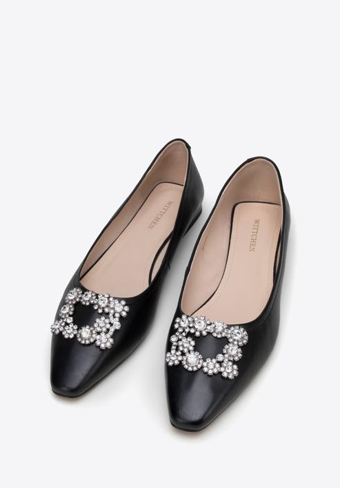 Pantofi de damă cu toc mic., negru, 98-D-956-1-37, Fotografie 2
