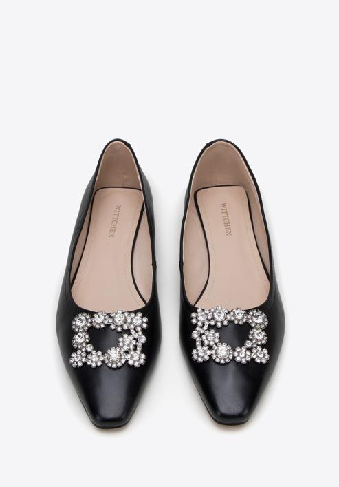Pantofi de damă cu toc mic., negru, 98-D-956-1-35, Fotografie 3