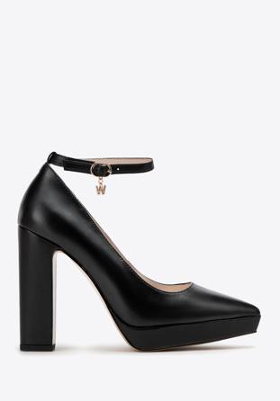 Pantofi de dama din piele, negru, 98-D-951-1-40, Fotografie 1