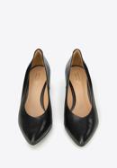 Pantofi de damă din piele decupați, cu toc, negru, 94-D-802-1-37, Fotografie 3