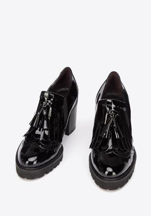 Pantofi de damă din piele întoarsă cu elastice pentru femei, negru, 93-D-101-1-41, Fotografie 1