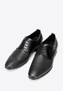 Pantofi de piele pentru bărbați din piele gofrată, negru, 92-M-508-1-44, Fotografie 2