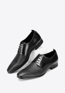 Pantofi de piele pentru bărbați din piele gofrată, negru, 92-M-508-1-40, Fotografie 7