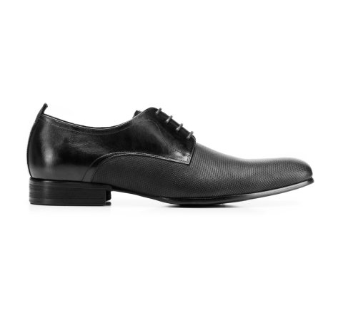 Pantofi de piele pentru bărbați din piele gofrată, negru, 92-M-508-1-43, Fotografie 1
