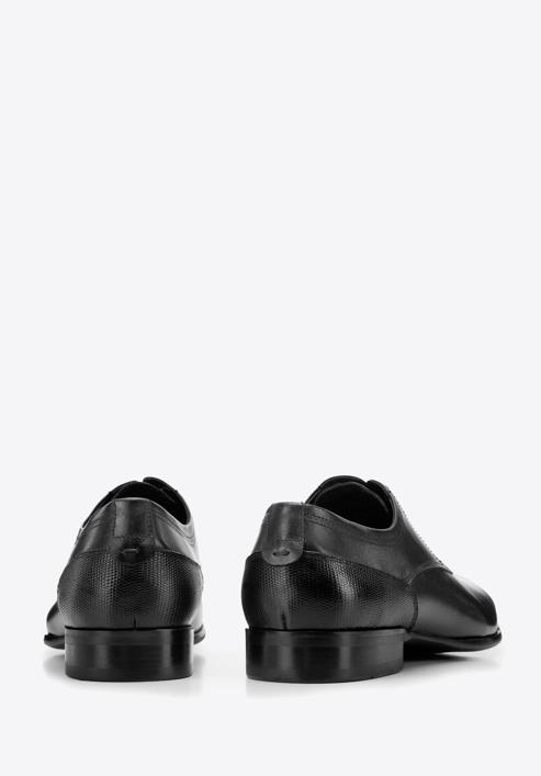 Pantofi derby clasici din piele pentru bărbați, negru, 94-M-518-1-45, Fotografie 5