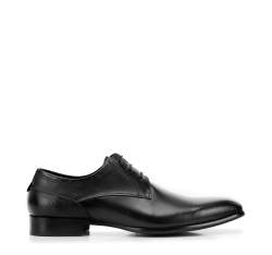 Pantofi derby clasici din piele pentru bărbați, negru, 94-M-518-1-41, Fotografie 1