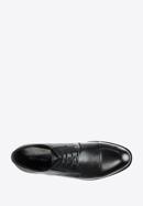 Pantofi derby de bărbați din piele cu elastice cusute, negru, 96-M-507-N-43, Fotografie 5