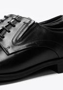 Pantofi derby de bărbați din piele cu elastice cusute, negru, 96-M-507-N-42, Fotografie 7