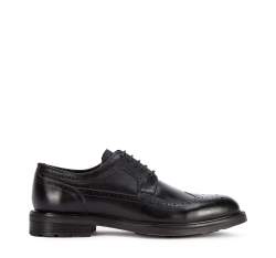Pantofi bărbați din piele cu talpă groasă, negru, 95-M-702-1-40, Fotografie 1