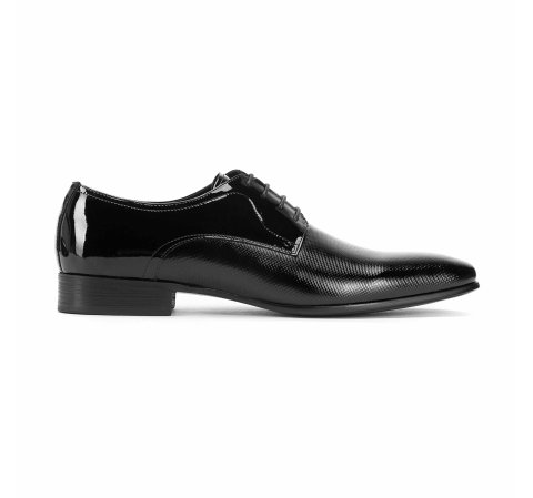 Pantofi derby pentru bărbați din piele lăcuită, negru, 93-M-519-1-40, Fotografie 1