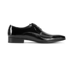 Pantofi derby pentru bărbați din piele lăcuită, negru, 93-M-519-1-41, Fotografie 1