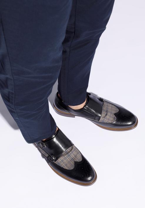 Pantofi din piele pentru bărbați, negru, 96-M-518-1-45, Fotografie 15