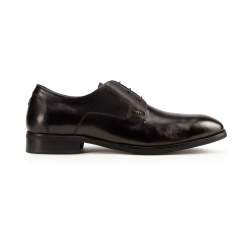 Pantofi din piele tip derby pentru costum, negru, 93-M-525-1-41, Fotografie 1