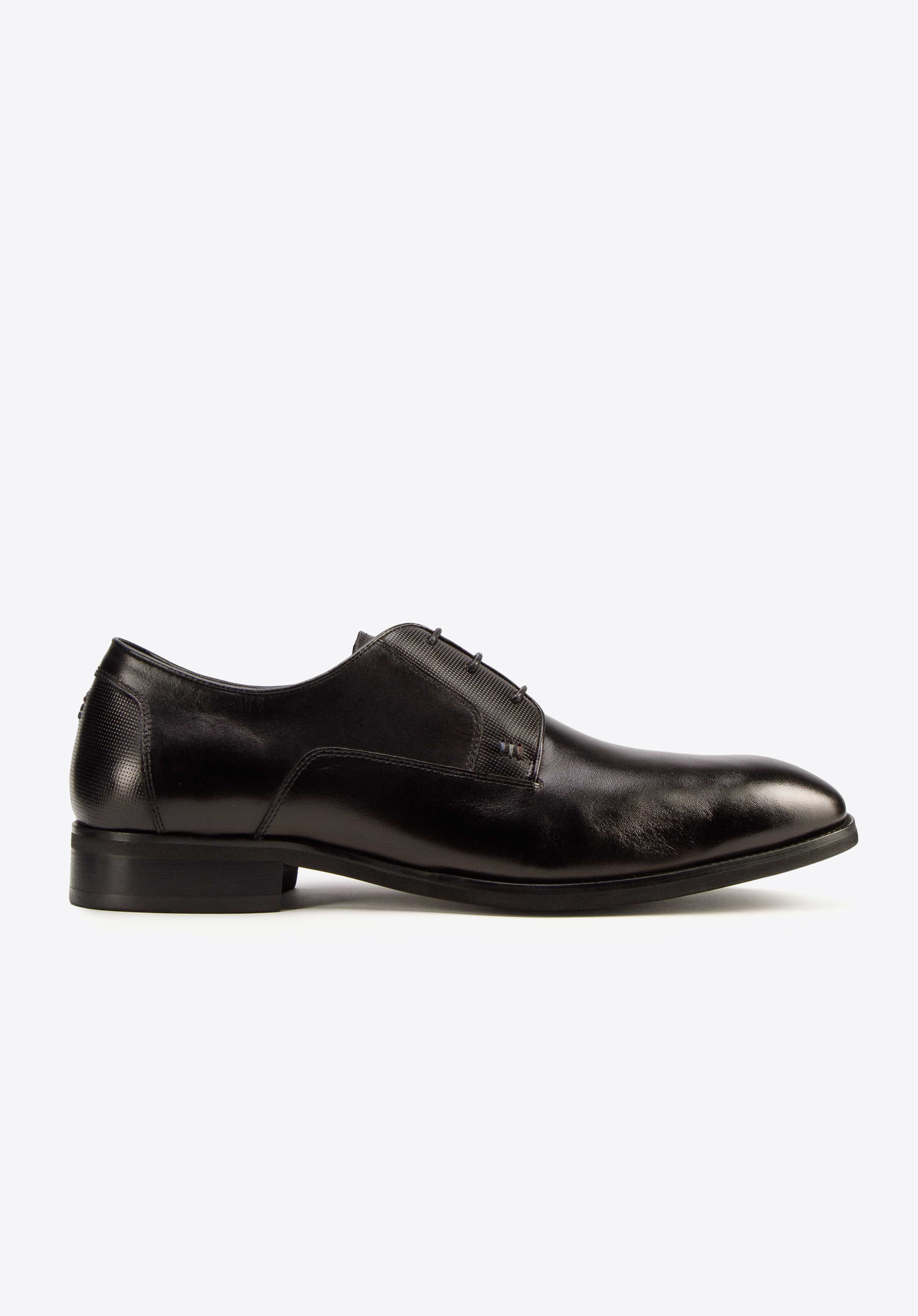 Pantofi din piele tip derby pentru costum, negru, 93-M-525-1-40, Fotografie 1