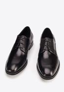Pantofi din piele tip derby pentru costum, negru, 93-M-525-4-40, Fotografie 2