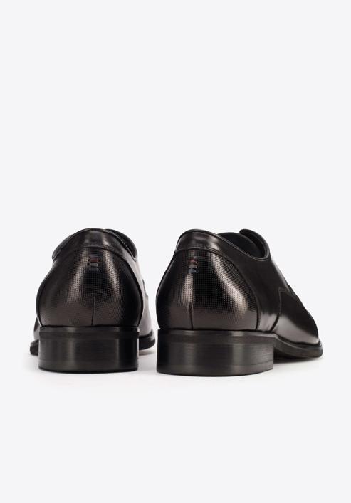 Pantofi din piele tip derby pentru costum, negru, 93-M-525-4-40, Fotografie 4
