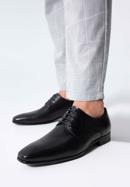 Pantofi formali pentru bărbați din piele perforată, negru, 98-M-705-1P-41, Fotografie 15