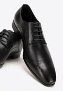 Pantofi formali pentru bărbați din piele perforată, negru, 98-M-705-1P-41, Fotografie 7