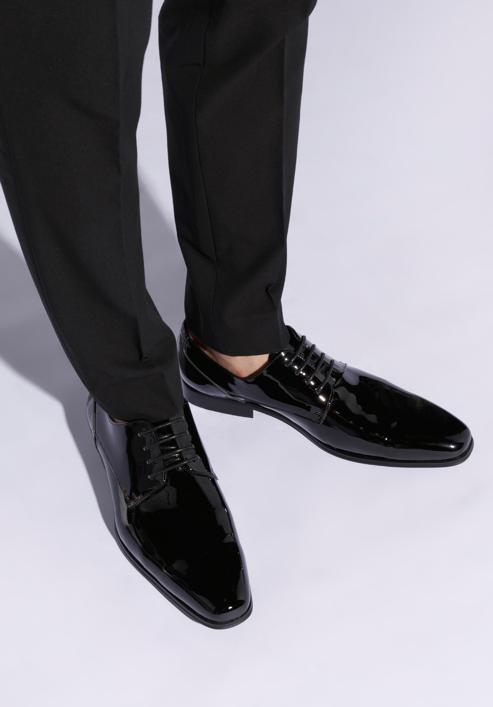 Pantofi lăcuiți pentru bărbați, negru, 96-M-519-1G-40, Fotografie 15