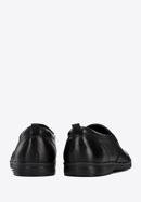 Pantofi pentru bărbați din piele perforată cu benzi elastice, negru, 96-M-515-1-40, Fotografie 5
