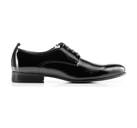 Pantofi pentru costum din piele lacuită, negru, 92-M-509-1-40, Fotografie 1