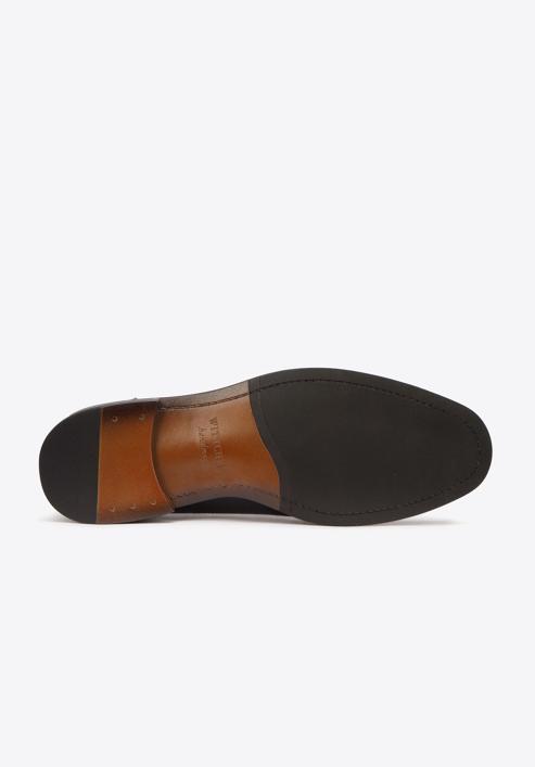 Pantofi tip Derby bărbătesc din piele cu perforații, negru, 93-M-912-1-40, Fotografie 6