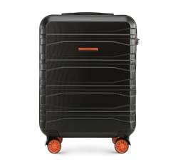 Valiză modernă de cabină din policarbonat, negru - portocaliu, 56-3P-701-10, Fotografie 1