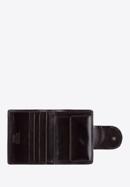 Portofel damă din piele lăcuită, cu capsă decorativă, negru, 25-1-362-3, Fotografie 2