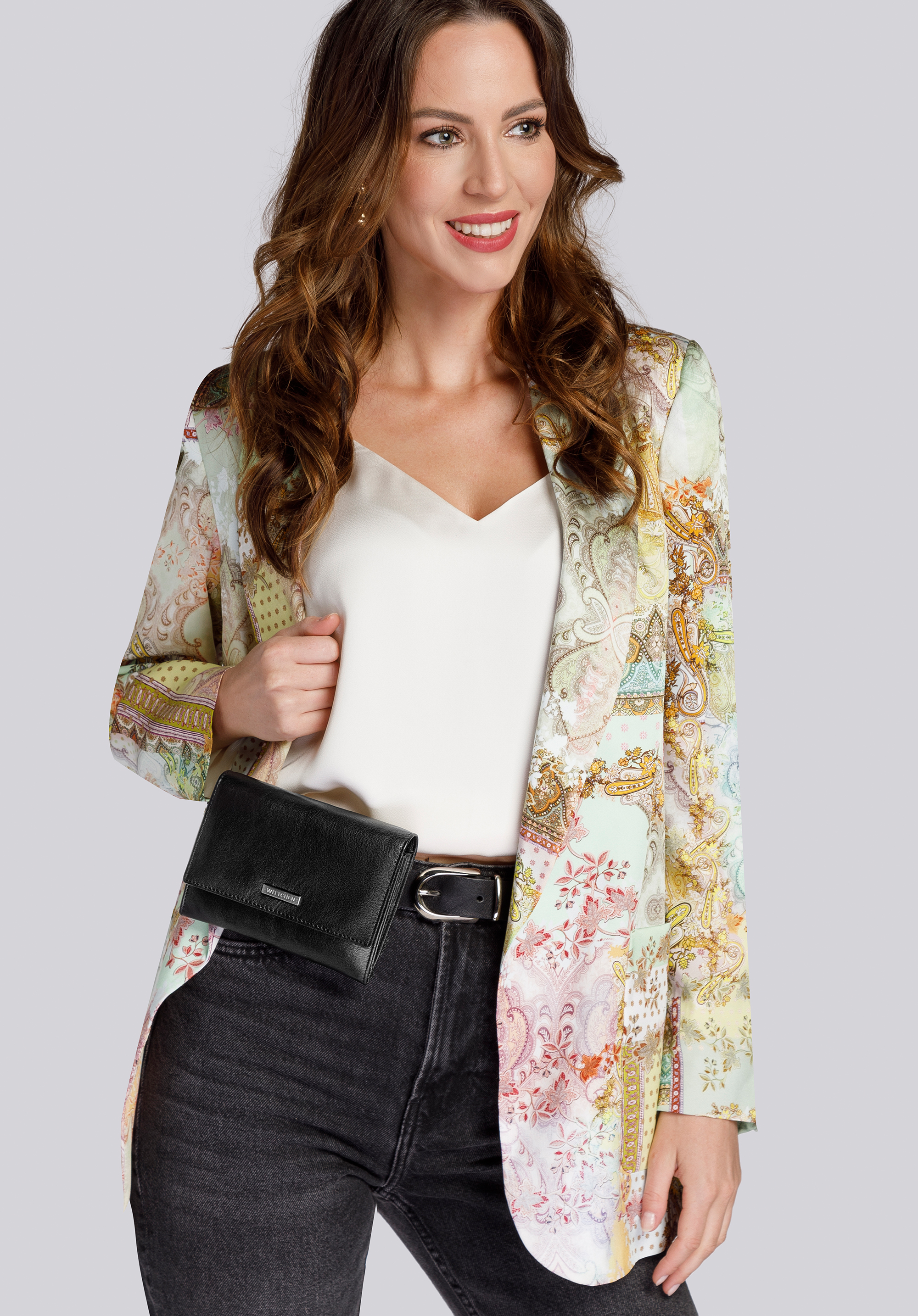 Portofel de damă crossbody din piele