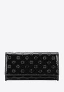 Portofel de damă din piele lăcuită cu monogramă, negru, 34-1-052-FF, Fotografie 1