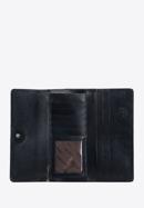Portofel de damă din piele lacuită cu monogramă, negru, 34-1-413-FF, Fotografie 2