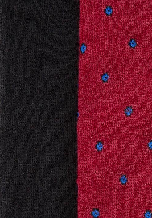Ciorapi bărbați - set negru+roșu, negru - roșu, 95-SM-005-X1-40/42, Fotografie 4