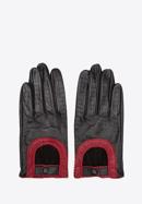 Mănuși de damă din piele pentru mașină, negru - roșu, 46-6L-292-2T-M, Fotografie 3