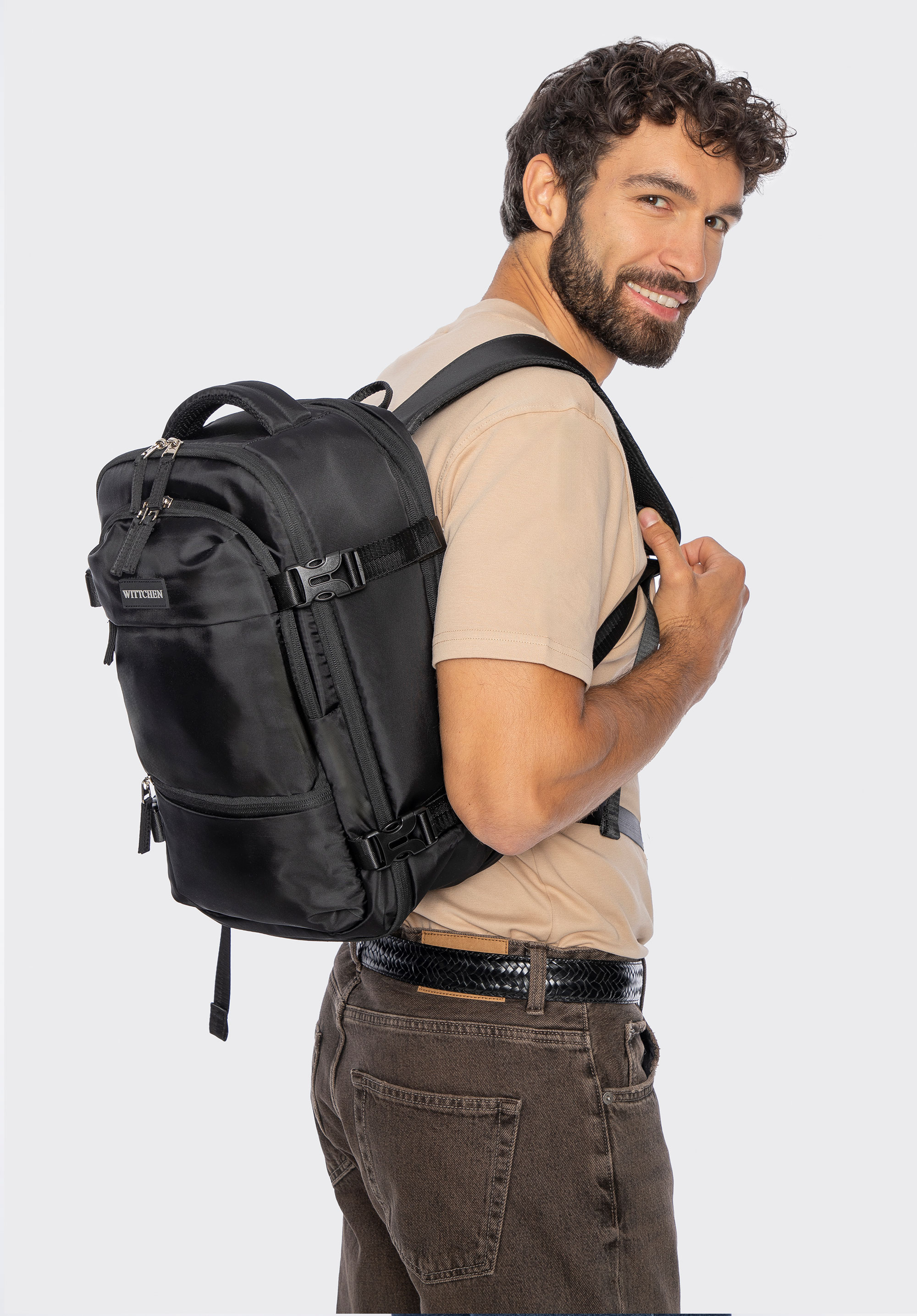 Rucsac multifuncțional pentru avion cu extensie, negru, 56-3S-017-10, Fotografie 1