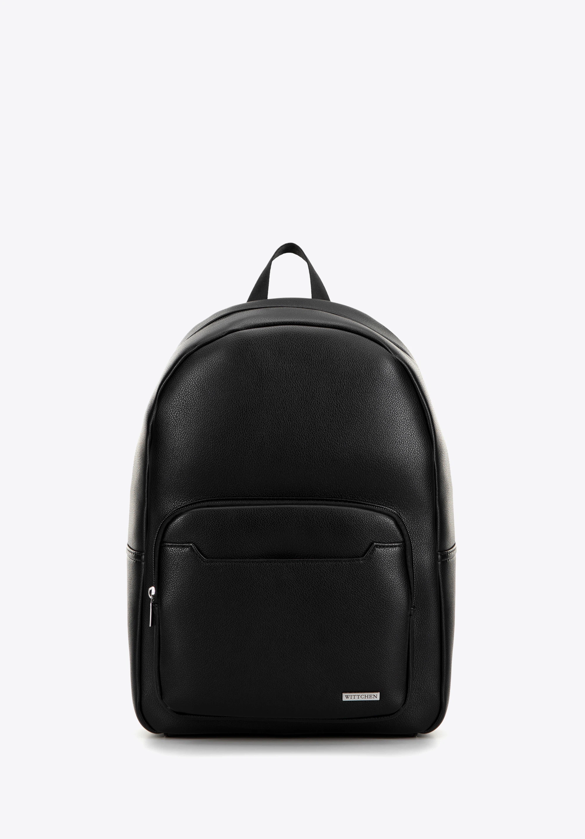 Rucsac pentru laptop 15'''' din piele ecologică, negru, 29-3P-009-1, Fotografie 1