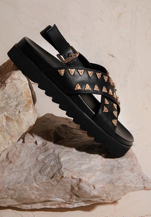Sandale cu platformă pentru femei., negru, 98-D-968-1-39, Fotografie 35