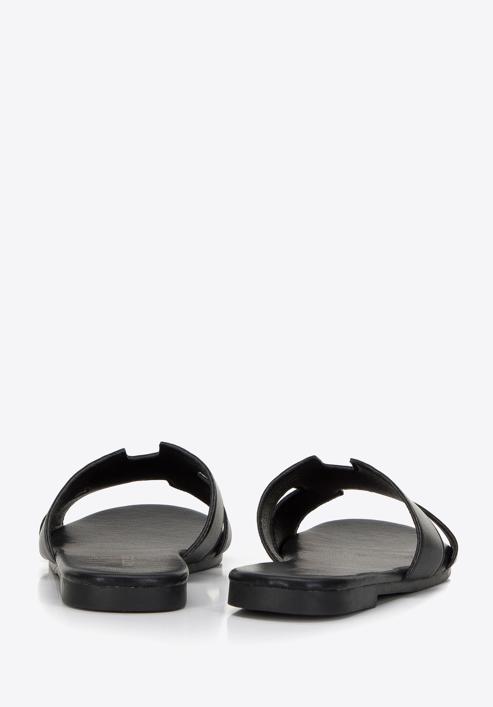 Sandale de damă cu decupaj geometric, negru, 98-DP-803-5-40, Fotografie 4