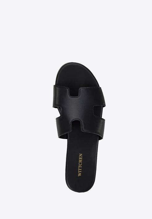 Sandale de damă cu decupaj geometric, negru, 98-DP-803-0-36, Fotografie 5