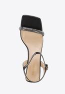 Sandale de damă cu închidere pe gleznă., negru, 96-D-959-P-41, Fotografie 4