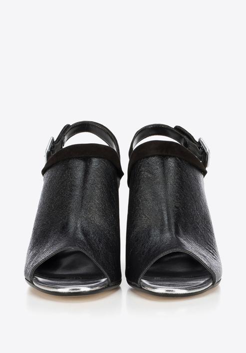Sandale de dama din piele, negru, 88-D-402-1-36, Fotografie 4