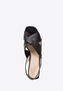 Sandale de damă din piele cu bretele încrucișate, negru, 94-D-960-0-40, Fotografie 4