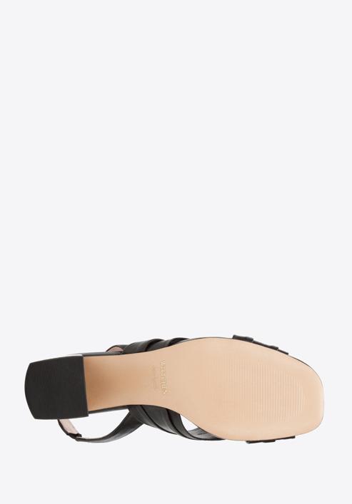 Sandale de damă din piele cu bretele încrucișate, negru, 94-D-960-0-40, Fotografie 6