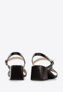 Sandale de damă din piele cu lanț, negru, 94-D-510-5-38, Fotografie 5