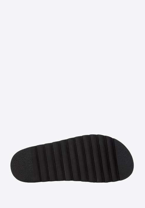Sandale de damă din piele cu nituri decorative pe platformă, negru, 96-D-515-0-37, Fotografie 6