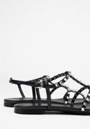 Sandale de dama impodobite cu cristale, negru, 98-D-972-0-39, Fotografie 8