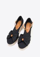 Sandale din pânză de damă, negru, 98-DP-500-Z-37, Fotografie 2