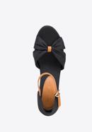 Sandale din pânză de damă, negru, 98-DP-500-1-40, Fotografie 5