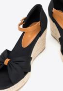 Sandale din pânză de damă, negru, 98-DP-500-Z-35, Fotografie 9